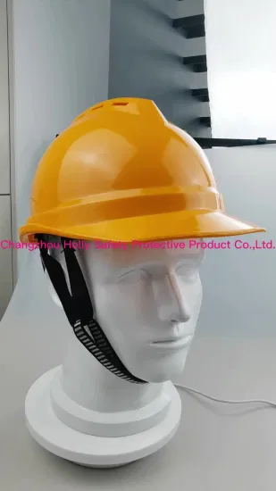 Capacete de segurança de trabalho com ventilações/capacete material ABS para proteção da cabeça